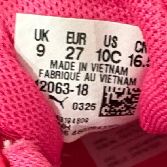 NEW [Puma] FlexFocus Athletic Casual Sneakers Pink/White Youth Kids Girls Sz 10 - Picture 12 of 12